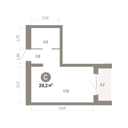 
  Продается студия 29.15 м², в  Квартал Молодость, дом 1. Фото 1.