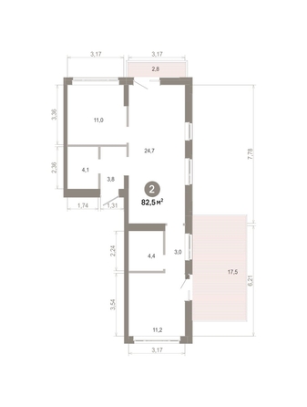 
  Продается 2-комн. квартира 82.45 м², в  Квартал Молодость, дом 1. Фото 1.