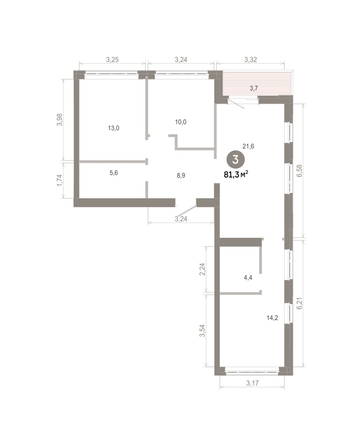 
  Продается 3-комн. квартира 81.25 м², в  Квартал Молодость, дом 1. Фото 1.