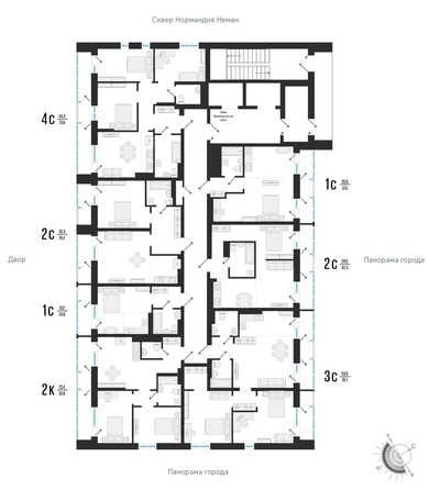 
  Продается студия 44.6 м², в ЖК Нормандия-Неман, дом 3. Фото 1.