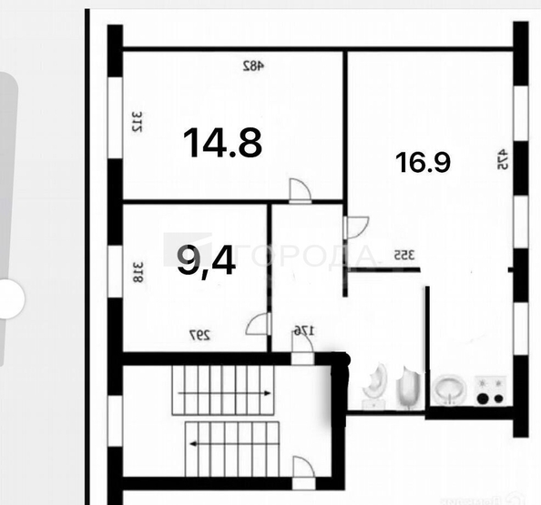 
  Продается 3-комн. квартира 55.6 м². Фото 20.