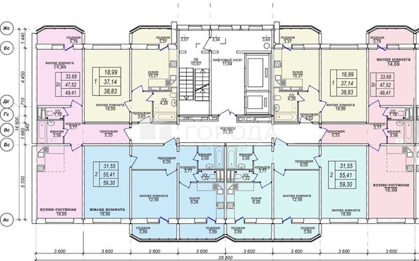 
  Продается 2-комн. квартира 49.4 м², в ЖК Софийский квартал, дом 3. Фото 15.