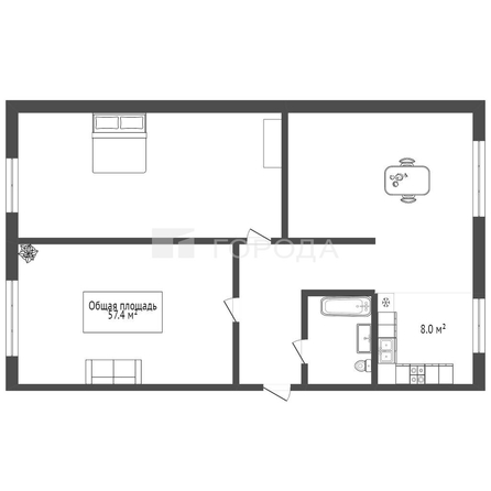 
  Продается 3-комн. квартира 57.4 м². Фото 17.