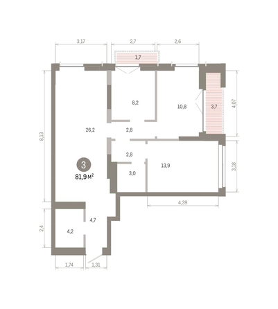 
  Продается 3-комн. квартира 81.92 м², в ЖК Европейский берег, дом 45. Фото 1.