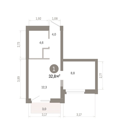 
  Продается 1-комн. квартира 32.76 м², в ЖК Город на озере. Фото 1.