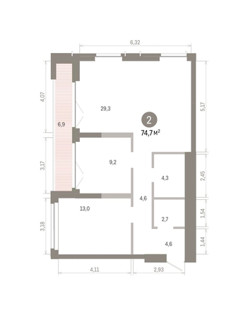 
  Продается 2-комн. квартира 74.71 м², в ЖК Европейский берег, дом 45. Фото 1.