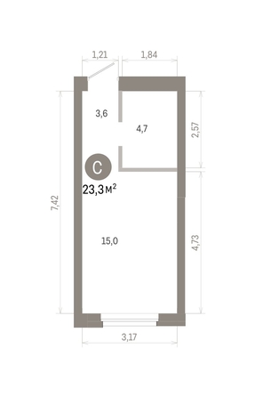 
  Продается студия 23.29 м², в ЖК Город на озере. Фото 1.
