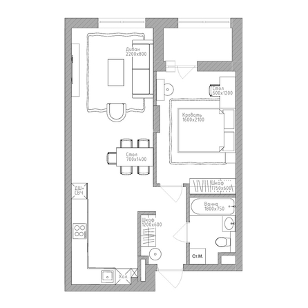 
  Продается 2-комн. квартира 50.35 м², в  Дом Нобель. Фото 5.