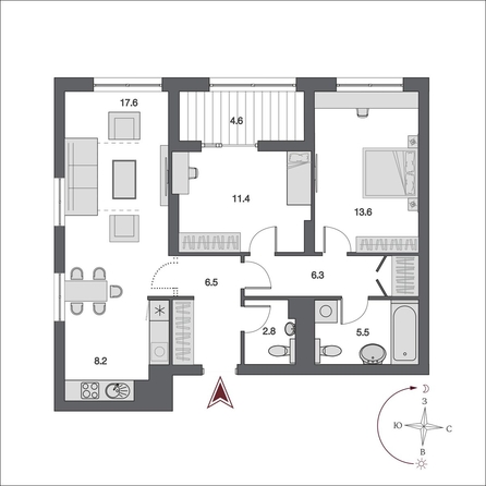 
  Продается 3-комн. квартира 73 м², в  Дом Нобель. Фото 2.