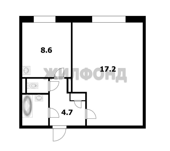 
  Продается 1-комн. квартира 34.4 м². Фото 10.