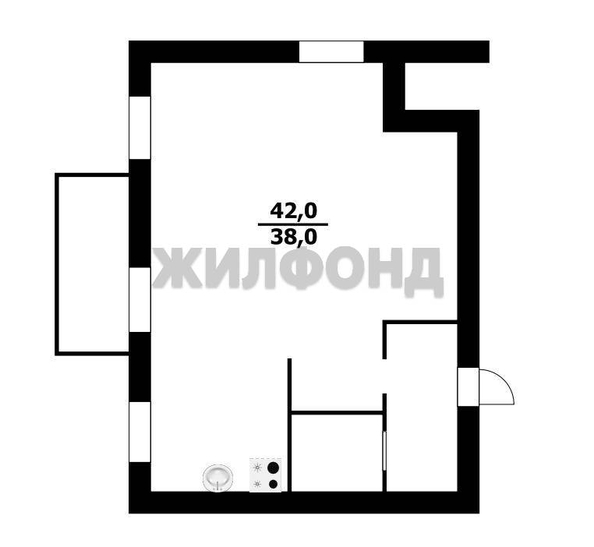 
  Продается студия 42 м². Фото 10.