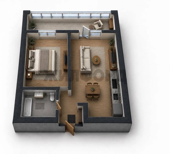 
  Продается студия 39 м². Фото 1.