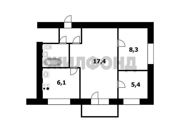 
  Продается 2-комн. квартира 43.1 м². Фото 12.