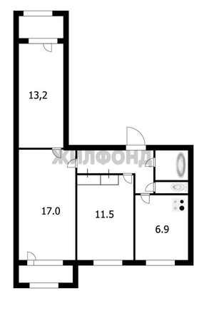 
  Продается 3-комн. квартира 62 м². Фото 17.