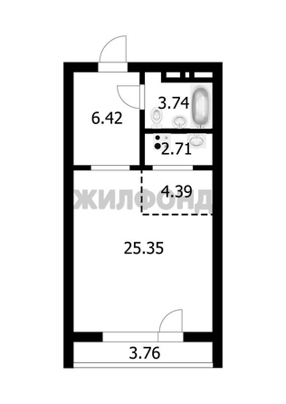 
  Продается студия 39.35 м². Фото 5.