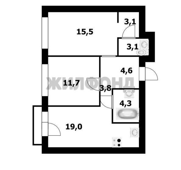 
  Продается 2-комн. квартира 64.32 м². Фото 1.