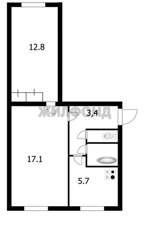 
  Продается 2-комн. квартира 44.3 м². Фото 11.