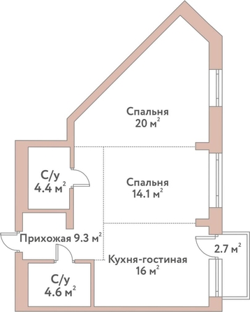 
  Продается 3-комн. квартира 68.4 м², в ЖК Флора и Фауна, 18а. Фото 1.