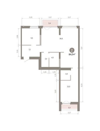 
  Продается 2-комн. квартира 83.96 м², в ЖК Европейский берег, дом 45. Фото 1.