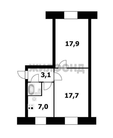 
  Продается 2-комн. квартира 47.4 м². Фото 2.