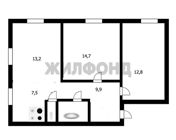 
  Продается 3-комн. квартира 62.9 м². Фото 25.