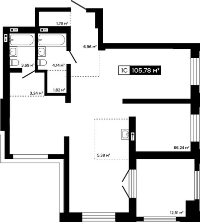 
  Продается 2-комн. квартира 105.78 м², в ЖК Платина. Фото 1.