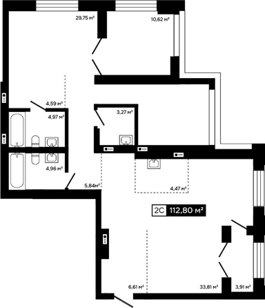 
  Продается 2-комн. квартира 108.89 м², в ЖК Платина. Фото 1.