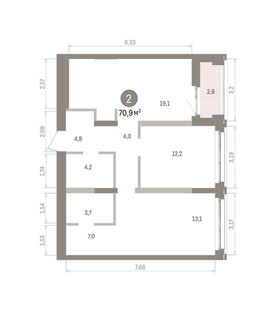 
  Продается 2-комн. квартира 70.92 м², в ЖК Европейский берег, дом 32. Фото 1.