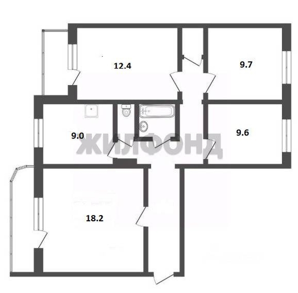
  Продается 4-комн. квартира 80.2 м². Фото 13.