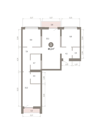
  Продается 3-комн. квартира 85.08 м², в ЖК Европейский берег, дом 46. Фото 1.
