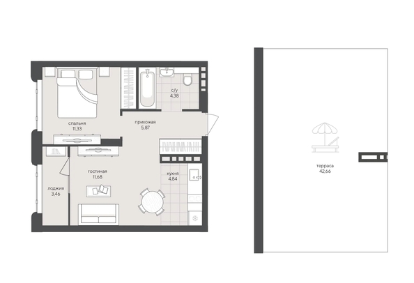 
  Продается 1-комн. квартира 84.22 м², в ЖК Новый Кедровый, дом 2. Фото 1.