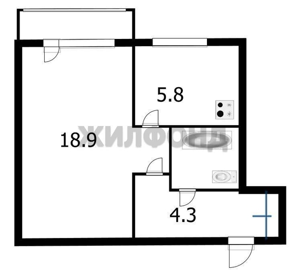 
  Продается 1-комн. квартира 32.2 м². Фото 14.