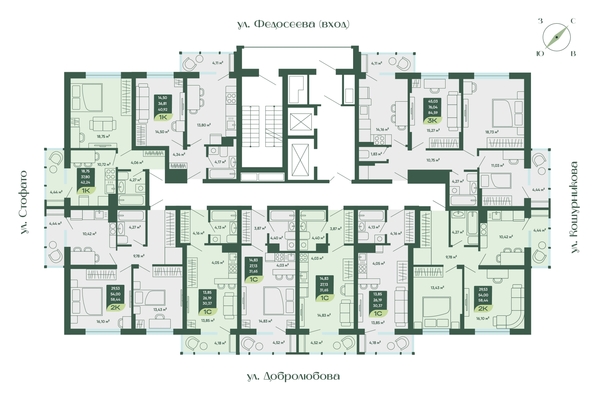 
  Продается 3-комн. квартира 84.59 м², в ЖК Мичурин. Фото 1.