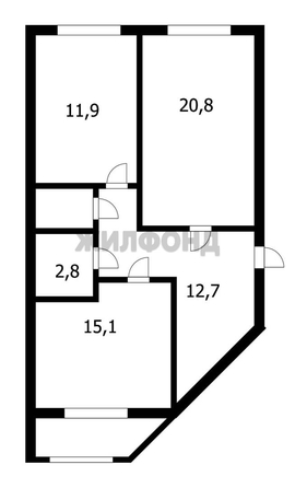 
  Продается 2-комн. квартира 67.1 м². Фото 19.
