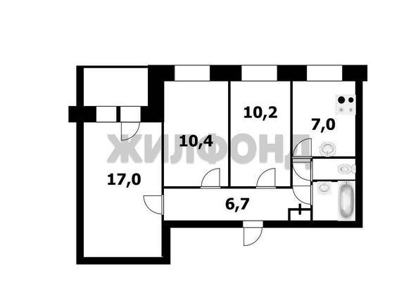 
  Продается 3-комн. квартира 60 м². Фото 28.