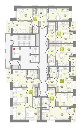 
  Продается студия 31.9 м², в ЖК Счастливый квартал, дом 1. Фото 1.