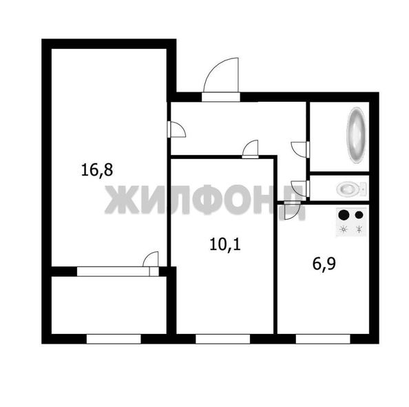 
  Продается 2-комн. квартира 44.8 м². Фото 15.