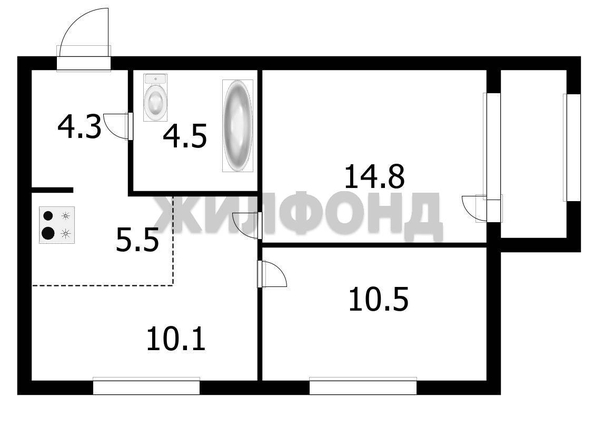
  Продается 2-комн. квартира 49.5 м², в ЖК Новый парк, дом 2. Фото 20.