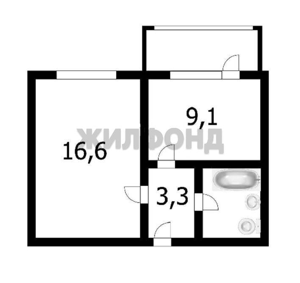 
  Продается 1-комн. квартира 32.4 м². Фото 11.