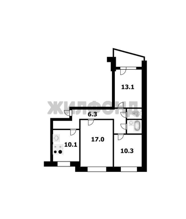 
  Продается 3-комн. квартира 62 м². Фото 1.