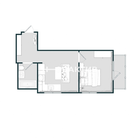 
   Продам 2-комнатную, 43 м², Светлановская ул, 52/1

. Фото 2.