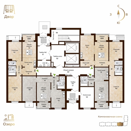 
   Продам 3-комнатную, 81.5 м², Новый горизонт, дом 4

. Фото 1.