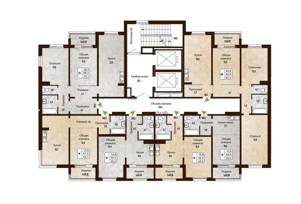 
   Продам 1-комнатную, 34 м², Новый горизонт, дом 4

. Фото 1.