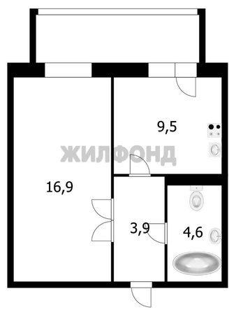 
   Продам 1-комнатную, 39.3 м², 2-й (4 мкр.) кв-л, 216

. Фото 13.