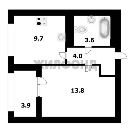 
   Продам 1-комнатную, 35 м², Тайгинская ул, 39

. Фото 7.