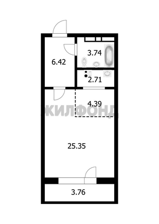 
  Продается студия, 38.3 м², Виктора Шевелева ул, д. 24
. Фото 24.