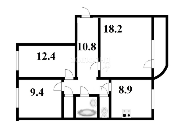 
   Продам 3-комнатную, 66.2 м², В. Высоцкого ул, 41

. Фото 6.