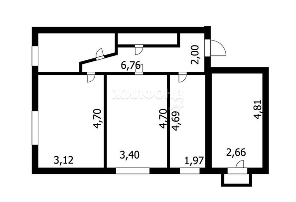 
   Продам 3-комнатную, 67.8 м², Дзержинского пр-кт, 2А

. Фото 4.