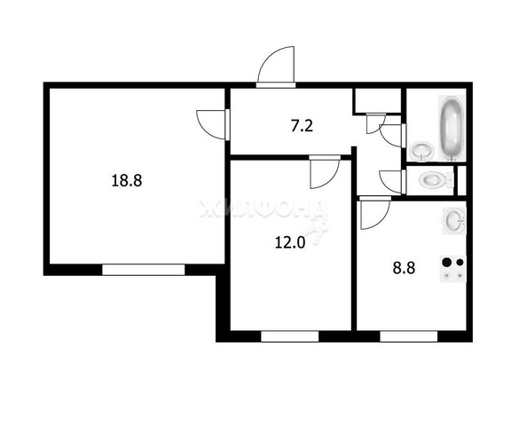 
   Продам 2-комнатную, 50.9 м², Дуси Ковальчук ул, 7

. Фото 11.