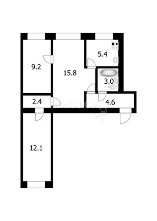 
   Продам 3-комнатную, 52.5 м², Дзержинского пр-кт, 81/1

. Фото 21.